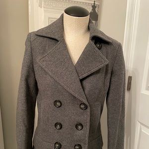 Banana Republic grey wool pea coat small